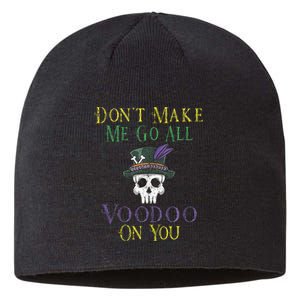 Funny Voodoo Quote Witch Doctor Skull Mardi Gras Festival Sustainable Beanie