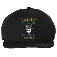 Funny Voodoo Quote Witch Doctor Skull Mardi Gras Festival Wool Snapback Cap