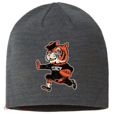 Funny Vintage Running Tiger Football Logo Sustainable Beanie