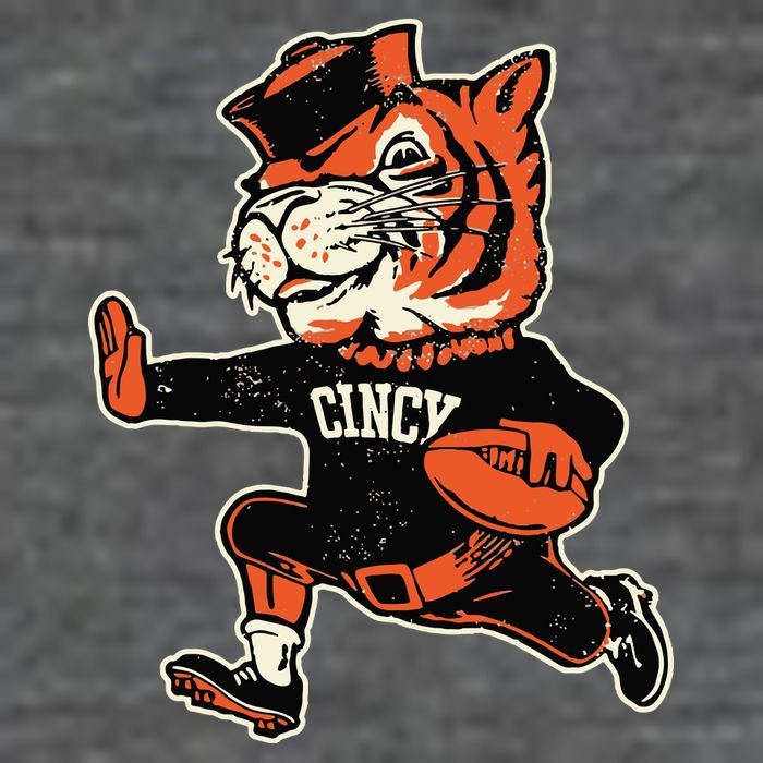 Funny Vintage Running Tiger Football Logo Poster