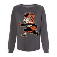 Funny Vintage Running Tiger Football Logo Womens California Wash Sweatshirt