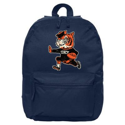 Funny Vintage Running Tiger Football Logo 16 in Basic Backpack