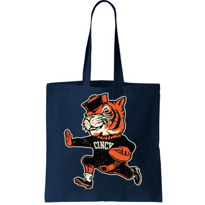 Funny Vintage Running Tiger Football Logo Tote Bag