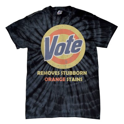 Funny Vote Removes Stubborn Orange Stains Election 2024 Tie-Dye T-Shirt