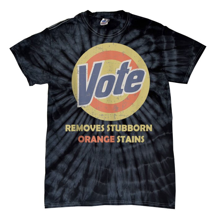 Funny Vote Removes Stubborn Orange Stains Election 2024 Tie-Dye T-Shirt