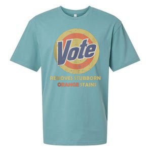 Funny Vote Removes Stubborn Orange Stains Election 2024 Sueded Cloud Jersey T-Shirt