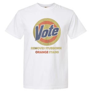 Funny Vote Removes Stubborn Orange Stains Election 2024 Garment-Dyed Heavyweight T-Shirt