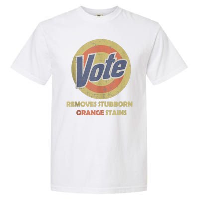 Funny Vote Removes Stubborn Orange Stains Election 2024 Garment-Dyed Heavyweight T-Shirt