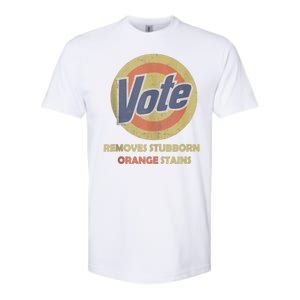 Funny Vote Removes Stubborn Orange Stains Election 2024 Softstyle CVC T-Shirt