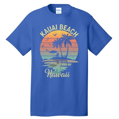 Family Vacation Retro Vintage Hawaii Kauai Beach Gift Tall T-Shirt