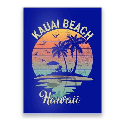 Family Vacation Retro Vintage Hawaii Kauai Beach Gift Poster