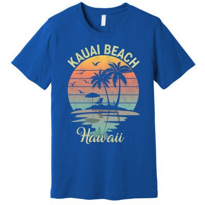 Family Vacation Retro Vintage Hawaii Kauai Beach Gift Premium T-Shirt