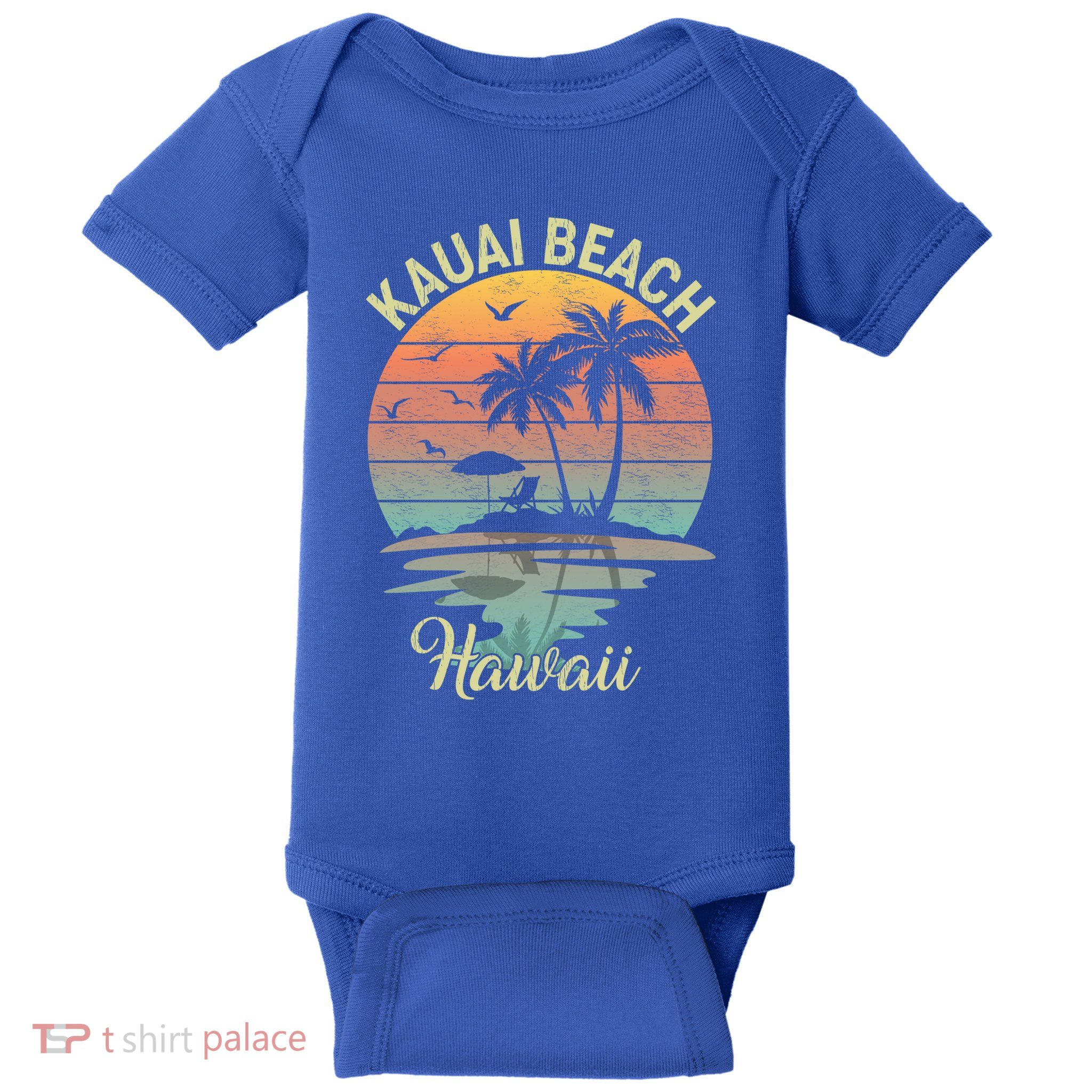 Family Vacation Retro Vintage Hawaii Kauai Beach Gift Baby Bodysuit