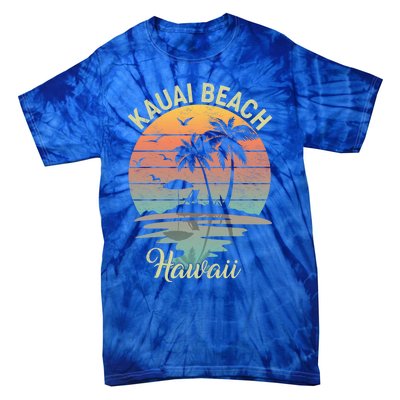 Family Vacation Retro Vintage Hawaii Kauai Beach Gift Tie-Dye T-Shirt