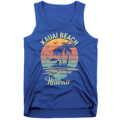 Family Vacation Retro Vintage Hawaii Kauai Beach Gift Tank Top