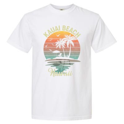 Family Vacation Retro Vintage Hawaii Kauai Beach Gift Garment-Dyed Heavyweight T-Shirt