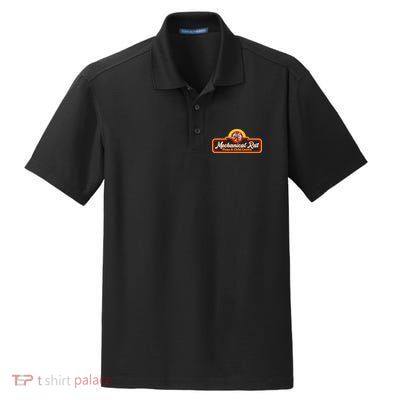 Funny Vintage Retro Mechanical Rat Pizza And Child Casino Dry Zone Grid Polo