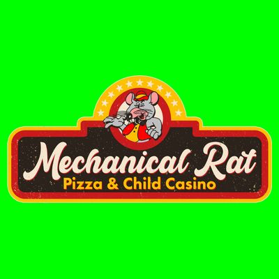 Funny Vintage Retro Mechanical Rat Pizza And Child Casino T-Shirt
