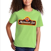 Funny Vintage Retro Mechanical Rat Pizza And Child Casino Kids T-Shirt