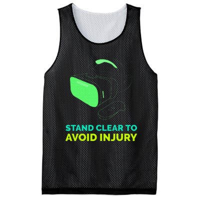 Funny Virtual Reality Hazard VR Stay Clear To Avoid Injury Mesh Reversible Basketball Jersey Tank