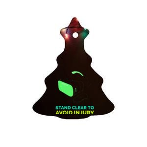 Funny Virtual Reality Hazard VR Stay Clear To Avoid Injury Ceramic Tree Ornament