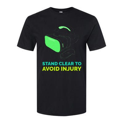 Funny Virtual Reality Hazard VR Stay Clear To Avoid Injury Softstyle CVC T-Shirt