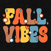 Fall Vibes Retro Groovy Cute Ladies PosiCharge Tri-Blend Wicking Tank