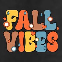 Fall Vibes Retro Groovy Cute Garment-Dyed Heavyweight T-Shirt