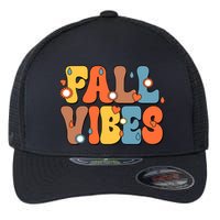 Fall Vibes Retro Groovy Cute Flexfit Unipanel Trucker Cap