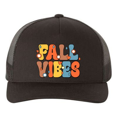 Fall Vibes Retro Groovy Cute Yupoong Adult 5-Panel Trucker Hat
