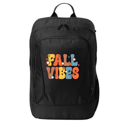 Fall Vibes Retro Groovy Cute City Backpack