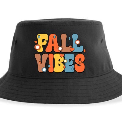 Fall Vibes Retro Groovy Cute Sustainable Bucket Hat