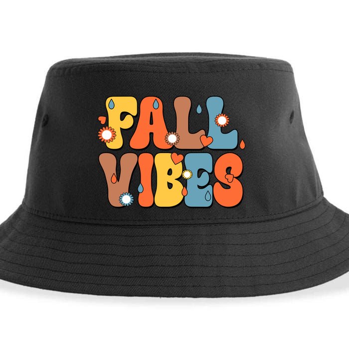 Fall Vibes Retro Groovy Cute Sustainable Bucket Hat