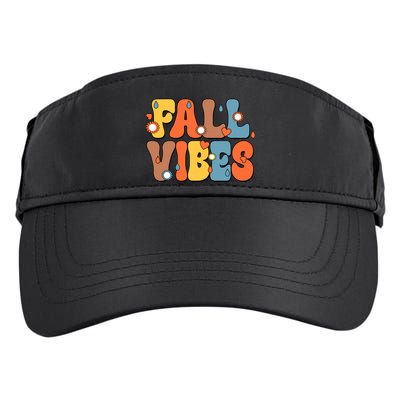 Fall Vibes Retro Groovy Cute Adult Drive Performance Visor