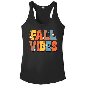 Fall Vibes Retro Groovy Cute Ladies PosiCharge Competitor Racerback Tank