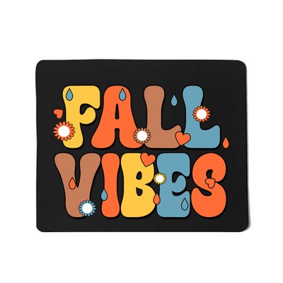 Fall Vibes Retro Groovy Cute Mousepad
