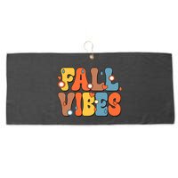 Fall Vibes Retro Groovy Cute Large Microfiber Waffle Golf Towel
