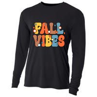 Fall Vibes Retro Groovy Cute Cooling Performance Long Sleeve Crew