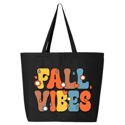 Fall Vibes Retro Groovy Cute 25L Jumbo Tote