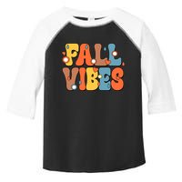 Fall Vibes Retro Groovy Cute Toddler Fine Jersey T-Shirt