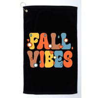 Fall Vibes Retro Groovy Cute Golf Towel