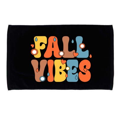 Fall Vibes Retro Groovy Cute Microfiber Hand Towel