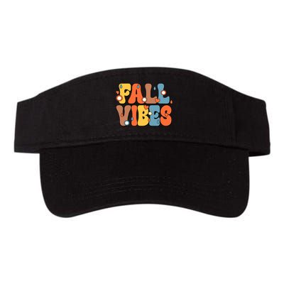 Fall Vibes Retro Groovy Cute Valucap Bio-Washed Visor