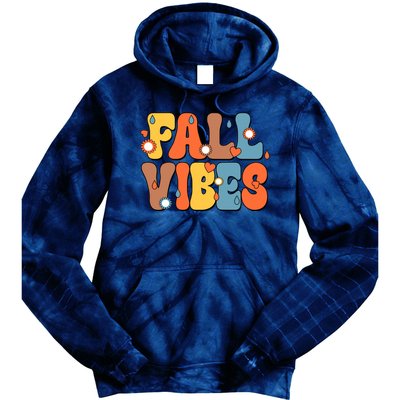 Fall Vibes Retro Groovy Cute Tie Dye Hoodie