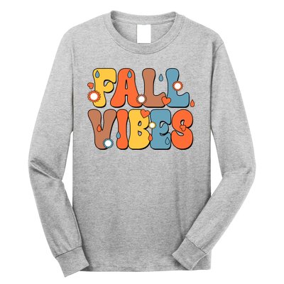 Fall Vibes Retro Groovy Cute Long Sleeve Shirt