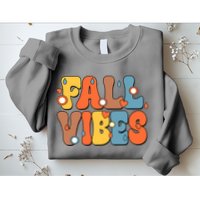 Fall Vibes Retro Groovy Cute Sweatshirt