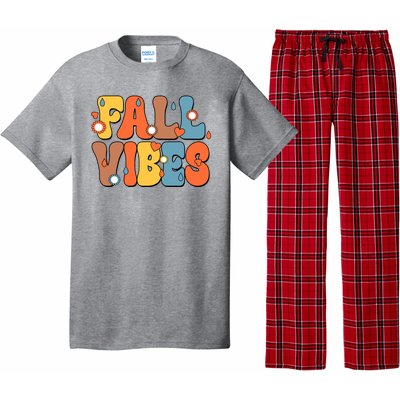 Fall Vibes Retro Groovy Cute Pajama Set