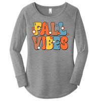 Fall Vibes Retro Groovy Cute Women's Perfect Tri Tunic Long Sleeve Shirt