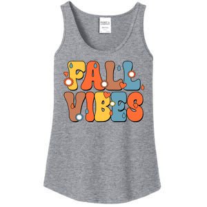 Fall Vibes Retro Groovy Cute Ladies Essential Tank