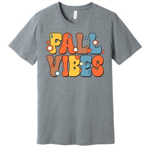 Fall Vibes Retro Groovy Cute Premium T-Shirt